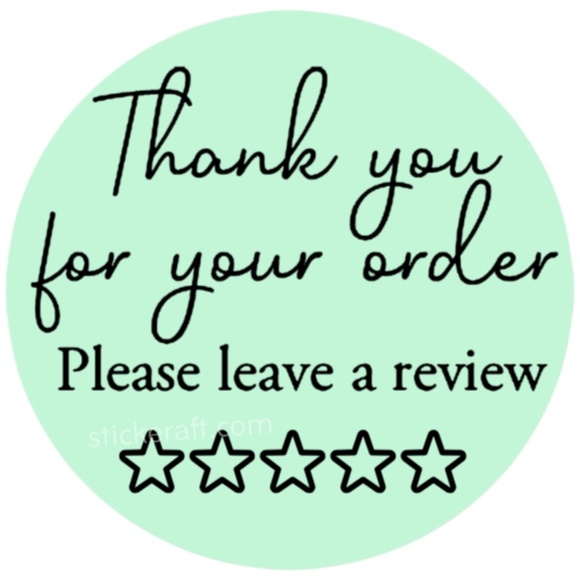 Thank You For Your Order, Please Leave a Review Stickers Small Business shops - Picture 2 of 13